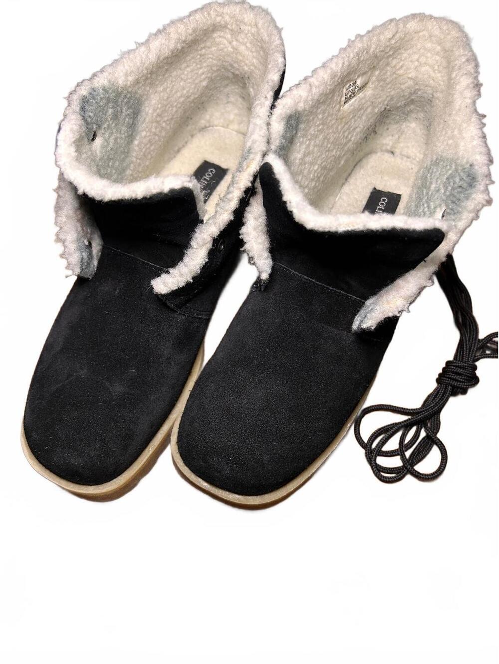 Discontinued Colin Stuart black  suede czy warm water resistant  ankle boots